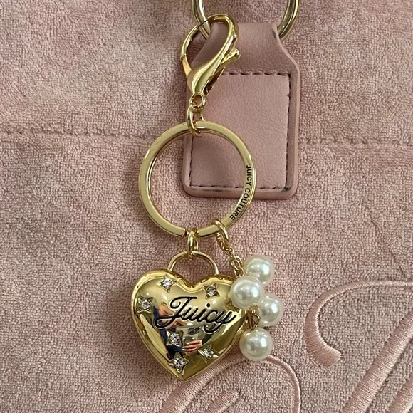 NWT Juicy Couture Crystal Pink Diamond Tote Shoulder Bag with Scarf & Bag Charm - Picture 13 of 14